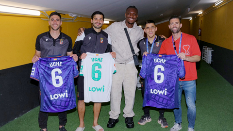 Uche visita a la AD Ceuta FC en Valdebebas 