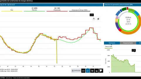 Seguimiento de la demanda de energ&iacute;a el&eacute;ctrica / Red El&eacute;ctrica Espa&ntilde;ola