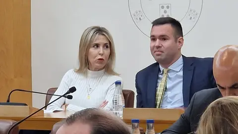 Teresa L&oacute;pez y Carlos Verdejo, durante una sesi&oacute;n plenaria / L. Ortiz