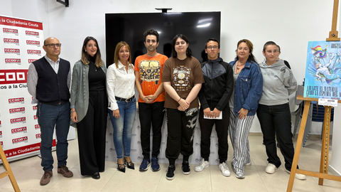 Participantes premiados en el concurso del Cartel para presentar la campa&ntilde;a del Orgullo Ceuta 2025 / Alma Palomino