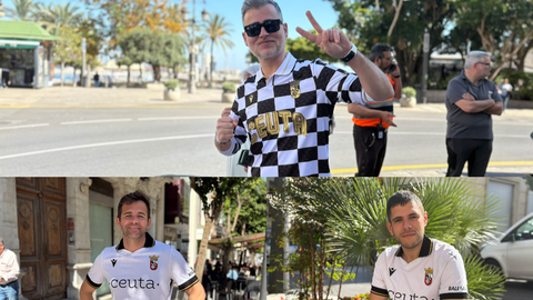 Aficionados de la AD Ceuta FC, este lunes / Alma Palomino