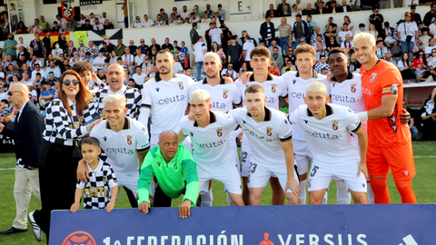 Once inicial de la AD Ceuta FC ante el Yeclano Deportivo