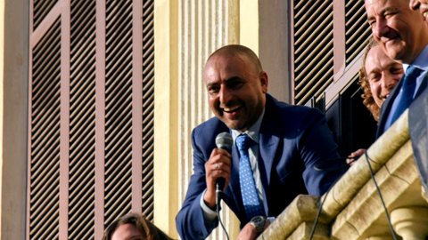 Luhay Hamido, presidente de la AD Ceuta Fc durante la celebraci&oacute;n de este domingo / Rafa B&aacute;ez