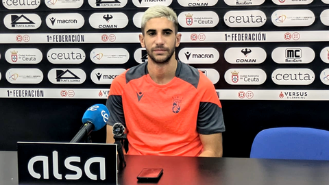 Redru en la previa del encuentro ante la Cultural Leonesa 