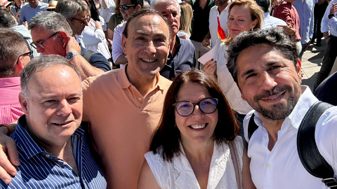 Javier Celaya, en la manifestaci&oacute;n de este domingo en Madrid