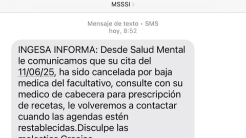 Cancelaci&oacute;n de citas en Salud Mental / Cedida