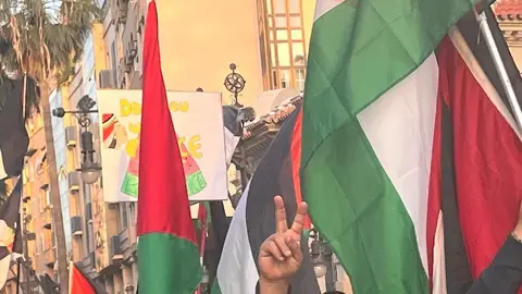  Manifestación por Palestina desde el Príncipe Alfonso el pasado abril./archivo 
