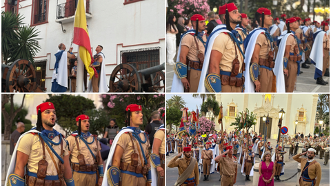 Arriado de Bandera protagonizado por Grupo de Regulares N&ordm;54 de Ceuta / Alma Palomino