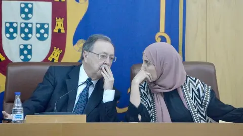 Fatima Hamed negociando con Juan Vivas en un Pleno / Archivo