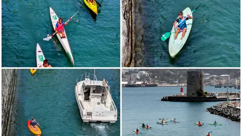 J&oacute;venes pirag&uuml;istas cruzando el Foso Real de Ceuta (26)