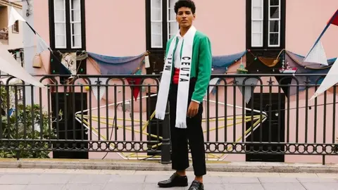Adam Ifrah con el traje regional de Ceuta _ Delegaci&oacute;n de Mister International Ceuta