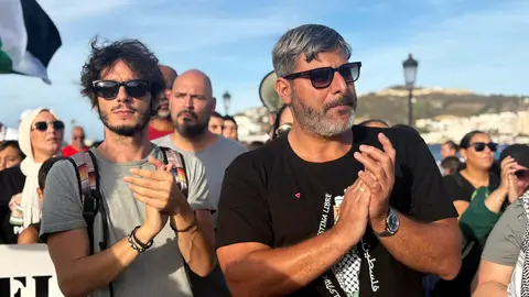 Mohamed Mustafa en una de las manifestaciones por Palestina convocadas en Ceuta / Archivo