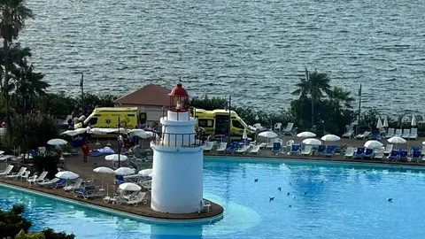Los servicios de emergencia en las instalaciones del Parque Mar&iacute;timo
