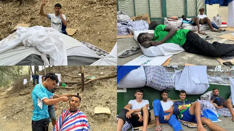 Cerca de 200 inmigrantes permanecen a las puertas del CETI / Mohammed Ettouileb