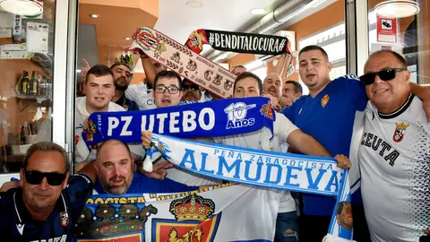 Ambiente de gala en el encuentro entre el Ceuta y el Real Zaragoza. Foto: Rafa B&aacute;ez