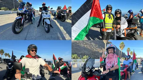 Concentraci&oacute;n motera contra el genocidio en Gaza / Mohammed Ettouileb