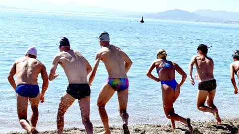 Reconocimiento del segmento de nataci&oacute;n durante este s&aacute;bado. Foto: Rafa B&aacute;ez
