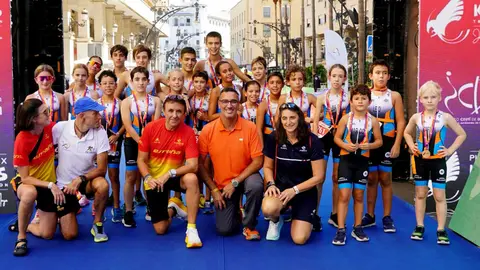 La cantera del triatl&oacute;n caballa, en acci&oacute;n. Foto: ICD
