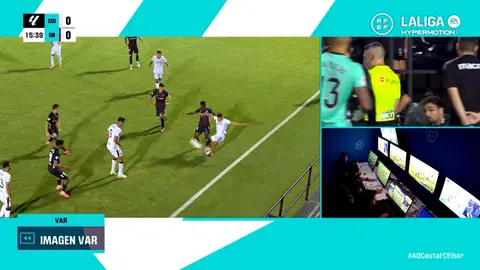 Expulsi&oacute;n de Buta, jugador del Eibar, en el Alfonso Murube 