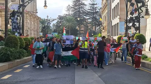 Marcha de estudiantes por Palestina / C&eacute;sar Mart&iacute;n