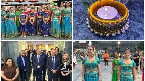 Ceuta se ilumina con el Diwali_ una noche de luz y danza en la Plaza de los Reyes