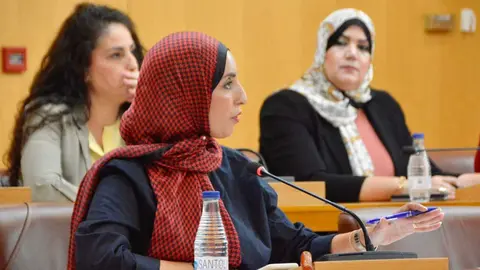  Fatima Hamed (MDyC), durante una sesi&oacute;n del pleno / Alejandro Castillo 