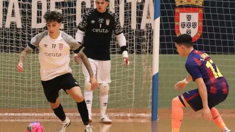 Encuentro entre la UA Ceut&iacute; y el filial del FC Barcelona