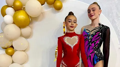 Las gimnastas de categor&iacute;a nacional Luc&iacute;a Verdugo y Sof&iacute;a R&iacute;os representaron a la Federaci&oacute;n ceut&iacute; en las modalidades Juvenil Cinta y Alev&iacute;n Mazas