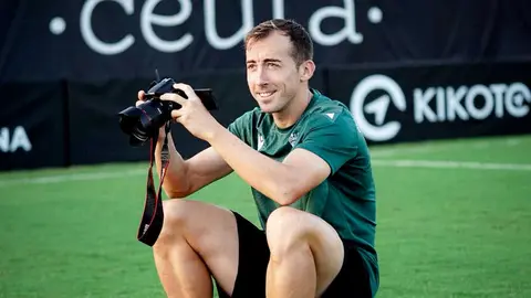 Rub&eacute;n D&iacute;ez, jugador de la AD Ceuta FC. Foto: Zaki / AD Ceuta FC