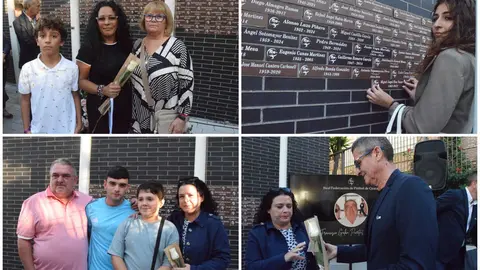El emotivo acto en el 'Muro del Recuerdo' de la Real federaci&oacute;n de F&uacute;tbol de Ceuta, en im&aacute;genes