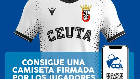 El Centro Comercial Abierto sortea una camiseta de la AD Ceuta FC firmada por los jugadores 