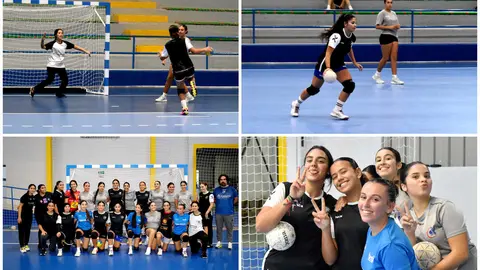 Los primeros entrenamientos en la nueva pista de Balonmano de La Libertad, en im&aacute;genes 