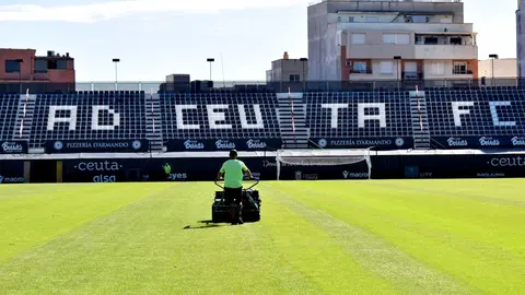 As&iacute; luce el nuevo c&eacute;sped del Alfonso Murube 