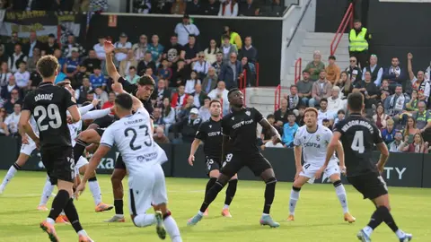 Encuentro entre la AD Ceuta FC y la UD Almer&iacute;a en el Alfonso Murube. Foto: Abdeselam Mohamed