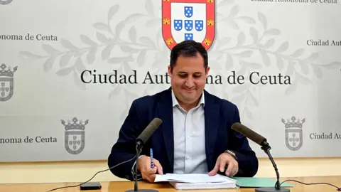 El portavoz del Gobierno, Alejandro Ram&iacute;rez, durante su intervenci&oacute;n de este martes / Laura Ortiz