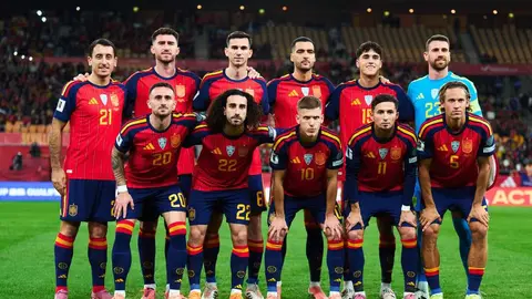Once inicial de Espa&ntilde;a en La Cartuja en el encuentro ante Turqu&iacute;a. Foto: Se F&uacute;tbol