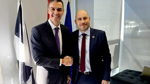 Pedro S&aacute;nchez junto a Miguel &Aacute;ngel P&eacute;rez Triano