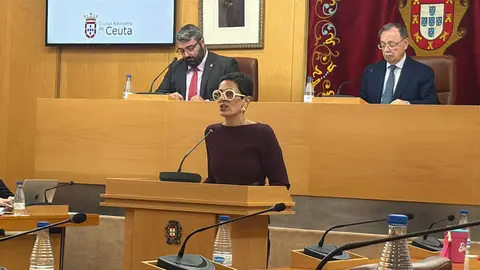 La consejera de Hacienda durante su intervenci&oacute;n / Alma Palomino