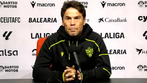 Rubi, en la sala de prensa del Alfonso Murube 