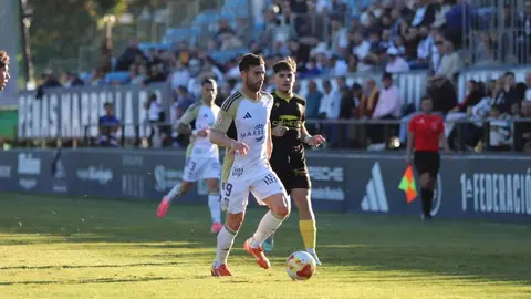 Rodri R&iacute;os durante el Marbella - Atl&eacute;tico Sanluque&ntilde;o. Foto: Marbella FC.