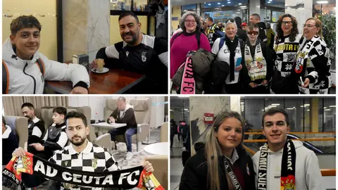 La afici&oacute;n de la AD Ceuta FC, rumbo a Granada
