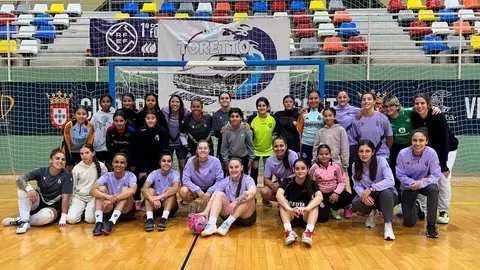 Entrenamiento de la AD Ceuta FC femenino de f&uacute;tbol sala. Foto: AD Ceuta FC