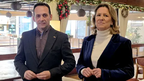 Juan Sergio Redondo junto a Mar&iacute;a Garc&iacute;a Fuster este martes en Ceuta / Laura Ortiz