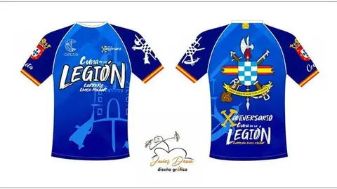 Esta es la camiseta conmemorativa de la 'X Cuna de la Legi&oacute;n de Ceuta'