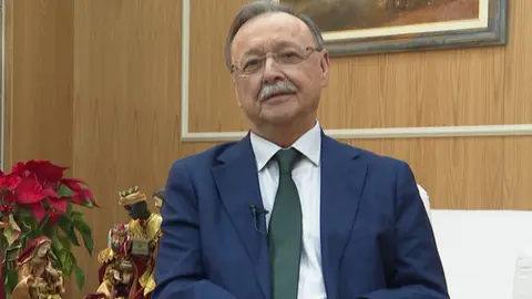 Juan Vivas, presidente de la Ciudad, durante el mensaje de Navidad de este mi&eacute;rcoles