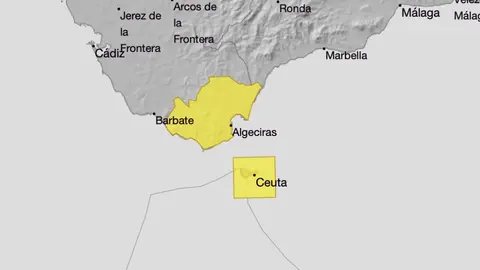 AEMET activa el aviso amarillo por lluvias hasta la madrugada  en Ceuta / AEMET