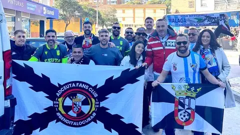 Afici&oacute;n del Ceuta en M&aacute;laga.