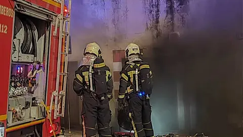 Incendio del garaje de la Calle Alfau