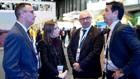 El consejero de Turismo junto a parte de su equipo en FITUR 2026 _ Ciudad Aut&oacute;noma de Ceuta