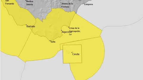 Ceuta y el Estrecho, en Alerta Amarilla durante la noche de este viernes / AEMET